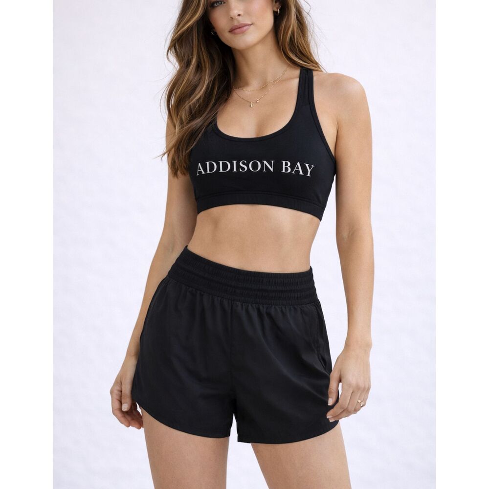 ADDISON BAY Racerback‎ Sports Bra Black Small